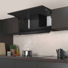 Neff N70 D95XAM2S0B 90cm Integrated Cooker Hood - Black - Mounted Front View