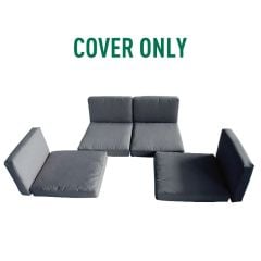 Outsunny 8 Piece Garden Cushion Covers - Grey - 84B-523