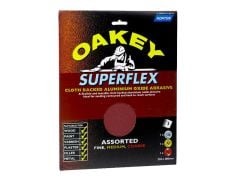 Oakey Cloth Backed Aluminium Oxide Sheets 230 x 280mm Assorted (3) - OAK26734