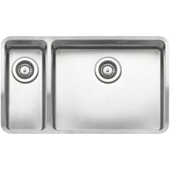 Reginox Ohio 18 x 40 + 50 x 40 Elite Integrated Kitchen Sink - Main Bowl Right - OHIO 18X40+50X40 L