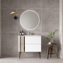 Calypso Novoli 800 Wall Hung Vanity Unit - Opal White - 4525