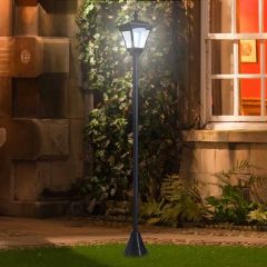 Outsunny Solar Powered Lamp Post - Black - 842-107