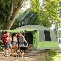 Outsunny Camping Tent with Carry Bag - 8 Man Tent - Yellow - A20-052