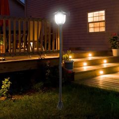 Outsunny Garden Solar ABS LED Lamp - Black - B30-006