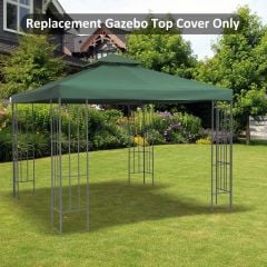 Outsunny 2 Tier Gazebo Replacement Canopy 3000x3000mm - Green - 01-0083