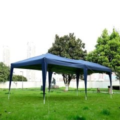 Outsunny Pop-up Heavy Duty Garden Gazebo with Curtains & Sidewalls 3000x6000mm - Blue - 100110-068B