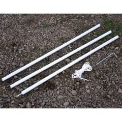 Outsunny Iron Awning Sail Shade Pole Kit - White - 100110-025 1