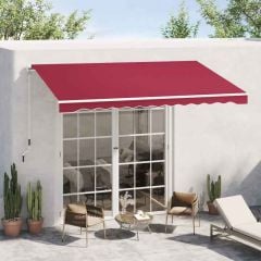 Outsunny Retractable Manual Awning 3.5 x 2.5m - Red - 840-174V01WR Main Image