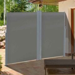 Outsunny Pull-Out Patio Double Side Retractable Awning  2 x 6m - Grey - 840-221GY Main Image