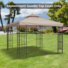 Outsunny 2 Tier Gazebo Replacement Canopy 3000x3000mm - Beige - 84C-041BG