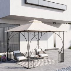 Outsunny 2 Tier Gazebo Replacement Canopy 3000x3000mm - Beige - 84C-314