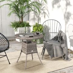 Outsunny Rattan Bistro Table - Grey - 861-080V00GY