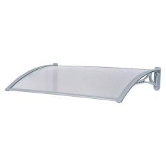 Outsunny 1.4m Door Canopy - Transparent/Silver - B70-040