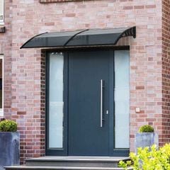 Outsunny 2m Door Canopy - Black Sheet & Black Bracket - B70-051BK