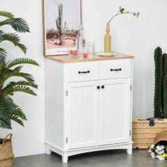 HOMCOM Modern Wooden Sideboard Storage Unit - White - 835-277