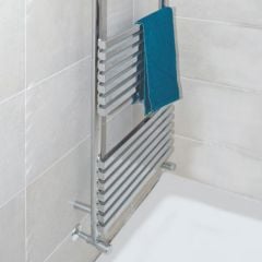Towelrads Oxfordshire Straight Hot Water Towel Rail 750mm x 500mm - White - 120954 - lifestyle