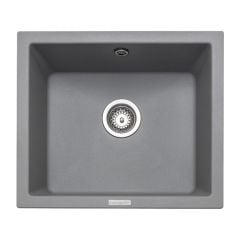 Rangemaster Paragon 1 Bowl Igneous Granite Kitchen Sink - Chroma Grey - PAR4553CG/