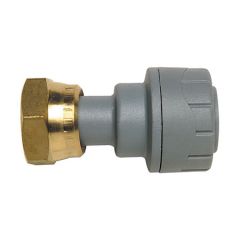 Polyplumb Straight Tap Connector (Brass Connecting Nut) 15mm x 3/4" PB71534