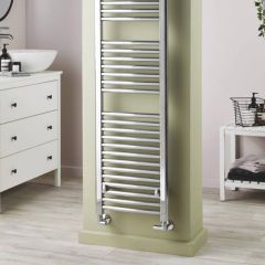 Towelrads Pisa Curved Hot Water Towel Rail 1800mm x 500mm - Chrome - 140061 - lifestyle