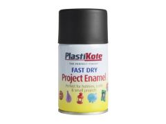 Plastikote Fast Dry Spray Enamel Aerosol Black Matt 100ml - PKT101SF