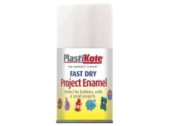 Plastikote Fast Dry Spray Enamel Aerosol White Gloss 100ml - PKT102S