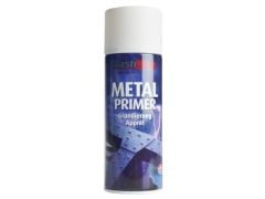 Plastikote Metal Primer Spray Paint White 400ml - PKT10598