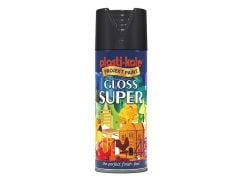 Plastikote Super Gloss Spray Paint Black 400ml - PKT1100