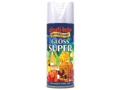 Plastikote Super Gloss Spray Paint White 400ml - PKT1109