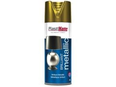 Plastikote Brilliant Metallic Spray Paint Gold 400ml - PKT160