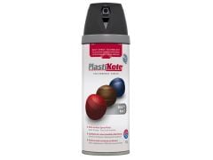 Plastikote Twist & Spray Paint Matt Black 400ml - PKT23101