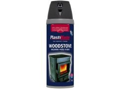 Plastikote Twist & Spray Paint Wood Stove Paint Black 400ml - PKT26030