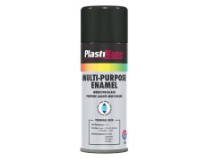 Plastikote Multi Purpose Enamel Spray Paint Gloss Black 400ml - PKT60100