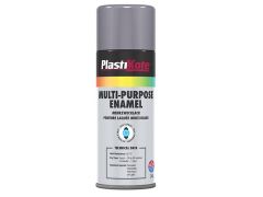 Plastikote Multi Purpose Enamel Spray Paint Gloss Grey 400ml - PKT60105