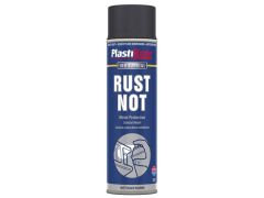 Plastikote Rust Not Spray Paint Matt Black 500ml - PKT784