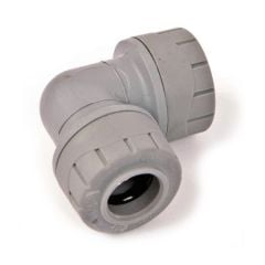 Polypipe Polyplumb Elbow 15mm Grey - PLUPB115