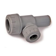 Polyplumb Reduced Branch Spigot Tee 22mm x 22mm x 15mm