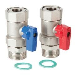 Polypipe Pair of Isolation Valves 1 Inch - Stainless Steel - UFH164