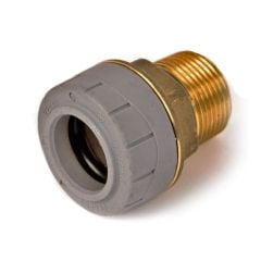 Polyplumb Male Adaptor DZR Brass Body 22mm x 3/4"