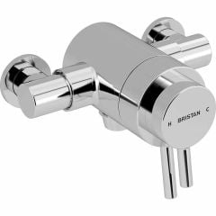 Bristan Prism Thermostatic Exposed Dual Control Shower Valve, Bottom Outlet - PM2 CSHXVO C