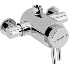 Bristan Prism Thermostatic Exposed Dual Control Shower Valve, Top Outlet - PM2 CSHXTVO C