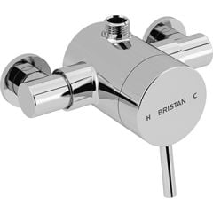 Bristan Prism Thermostatic Exposed Shower Valve, Top Outlet - PM2 SQSHXTVO C