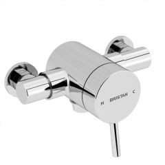 Bristan Prism Thermostatic Exposed Shower Valve, Bottom Outlet - PM2 SQSHXVO C