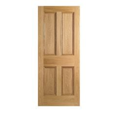 LPD 4P Unfinished Oak Internal Door 1981x762x35mm - PP4P30OAK