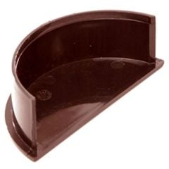 Polypipe 112mm Half Round Rainwater Gutter Internal Stop End Brown
