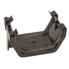 Polypipe 112mm Square Rainwater Gutter Union Bracket Black