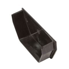 Polypipe 112mm Square Rainwater Gutter Internal Stop End Black