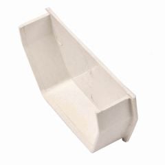 Polypipe 112mm Square Rainwater Gutter Internal Stop End White