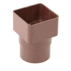 Polypipe 65mm-68mm Square to Round Downpipe Adaptor, Brown