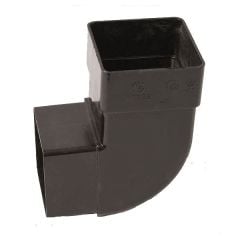 Polypipe 65mm Square Downpipe Bend 92.5 Degree Black