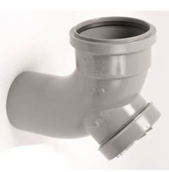 Polypipe Grey 110mm 92.5Deg Access Bend Single Socket